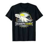 Mens GrandpaSaurus Tshirt for Grandpa Fathers Day Trex Dinosaur T-Shirt