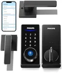 Philips Smart Lock with Handles, Keyless Entry Door Lock Set, Smart Door Lock with 2 Level Handles, Digital Keypad Deadbolt for Front Door, App Unlock, Fingerprint Unlock, PIN Code Unlock, Auto Lock