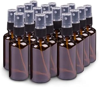 Small Amber Glass Spray Bottles For Essential Oils, 2oz Empty Fine Mist Mini Spray Bottles, Set of 18