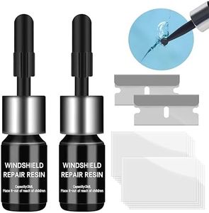 WASAIQI Glass Repair Kit, Windshield Crack Repair kit, Quick Repair Scratch Chip Cracks Repair Kit(2 Pack)