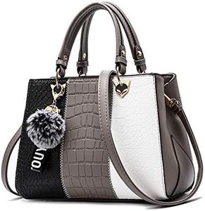 Sipobuy Vague De Femmes Sacs À Main Messenger Sac Dames Élégant Épaule Femmes Sac Fourre-Tout pour Les Femmes (Grey)