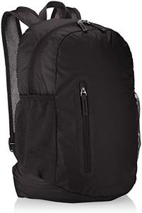 Amazon Basics Lightweight Packable Hiking Travel Day Pack Backpack - 17.5 x 17.5 x 11.5 Inches, 25 Liter, Black