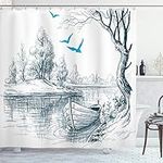 Ambesonne Landscape Shower Curtain,