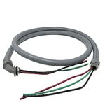 Sealproof Power Whip Assembly, 1/2-Inch x 6 Ft Nonmetallic Liquid Tight Flexible Electrical Conduit and 10 Gauge Wire Single Phase Preassembled A/C Hook-up Whip Kit, 1/2"