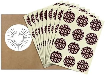 .75” Circle Match Striker Stickers – 100 Pieces | Bumble/Dotted Pattern Match Strike Paper with Adhesive Pre-Cut in Circles for Easy Match Lighting | Also Available in Charcoal or Brown & Many Sizes