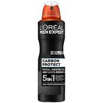 L'Oréal Paris Men Expert 48H Carbon Protect Anti-Perspirant Deodorant for Men, 250ml Pack of 6, Bulk Buy