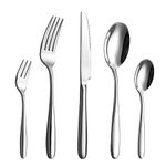 Velaze 60 Piece Cutlery Set for 12 People, 18/10 Stainless Steel Flatware Set,Tableware Silverware Set with Spoon Knife and Fork Set, Dishwasher Safe/Easy Clean