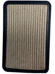 Banchmark Home Furnishings Rubber Coir Molded Entryway Rug for Indoor & Covered Door Entrances Driver Foot Mat 1 pc (Beige)