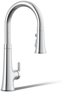 Kohler 23766-CP Tone Touchless Kitchen Sink Faucet, Pull Down Sprayer, Touchless Faucet for Kitchen Sink, Polished Chrome