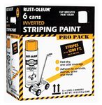 Rust-Oleum P2593849 18-Ounce Spray Paint Striping Paint Contractor, White, 6 Pack