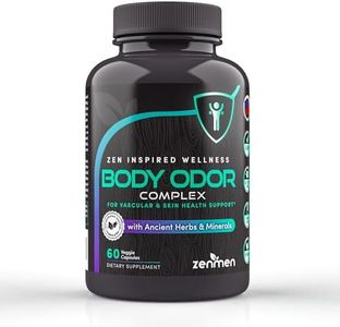 Zenmen Natural Body Odor Eliminator Pills - Reduce Bad Breath, Sweat, Armpit & Foot Odor - Chlorophyll Tablets with Zinc, Champignon, Psyllium Fiber - Vegan Capsules, Made in USA