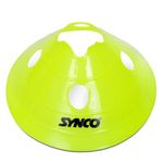 SYNCO Superdome | Field Disc Space Marker | Plastic Agility Soccer Cones | for Training, Football, Hockey, Sports, Ground Marking, Safety | Size 6 inch (Set of 10)