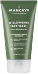 ManCave Willowbark Face Wash 125ml for Men, Cleanse and Detoxify with Willow bark Extract, Green Tea and Spinach Extract, Lathering Sulphate-Free Formula, Natural Formulation, Vegan Friendly