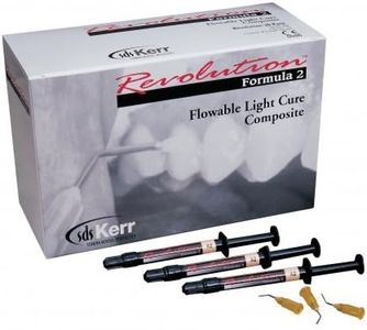 Kerr 29493 Revolution Formula 2 Flowable Light Cure Composite, Contains Four 1 g Syringes with 20 Tip, Shade A1, 4 g