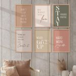 kotart - Quotes Frames for Wall Decor - Motivational Photo Frame for Wall Decoration - Quotes Wall Poster with Frame for Room and Office - Set of 6 (10X13 INCH, A)