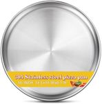 Yuiicaov Stainless Steel Pizza Pan 14 inch, Pizza Pan for Oven, Steel Pizza Tray, Thick Round Pizza Plate Pizza Baking Sheet, Easy Clean & Dishwasher Safe, Set of 1