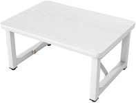 SZLHANJZ Step Stool, Small Step Stool for Adults, Wood and Metal Foot Stool, One Stepping Stool for Bedside Sofa Side, 400 LBS Load Heavy Duty Step, White