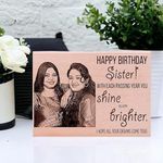 GFTBX Customized Engraved Wooden Picture Frame Gift for Sister (6x4 Inches, Wood), Tabletop Rectangular