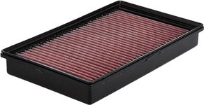 K&N engine air filter, washable and reusable: 2013-2019 Ford/Lincoln (Edge, Fusion, Galaxy, Mondeo, S-Max, Continental, MKZ) 33-5000, Heather Red