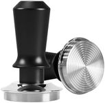 Foeska Coffee Tamper, Espresso Tamper, Spring-Loaded Calibrated Tamper with Stainless Steel Base, 30lbs Constant Pressure, Coffee Accessories(Black，51mm）