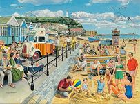 1950's British Seaside Resort Beach-Pier-Deckchairs-Ice Cream Van- Metal Sign