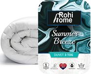 Rohi Summer Breeze King Size Duvet - 3 Tog Soft Like Down Airy And Slim Summer Quilt - Light Weight Cooling Duvet