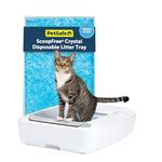 PetSafe ScoopFree Crystal Plus Automatic Self-Cleaning Cat Litter Box System – Not Enclosed – Advanced Odor Control – Includes 1 Disposable Crystal Litter Tray – White (PAL00-18016)