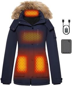 Women Graphene Heated Jacket Electric Warming Mid Length Coat Xmas Christmas Birthday Gift Ideas New Step Elderly Bonus Mom Daughter Son Law Unique Who Have Everything Good Cool Special Busy Useful