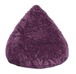 Gouchee Home Fluffy Collection Faux Fur Upholstered Bean Bag Chair -Purple-Sofa Chair for Kids and Adults, Comfy Chair for Bedroom and Living Room Furniture, Lounge Chair, X-Large