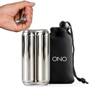 ONO Roller - Handheld Fidget Toy for Adults | Help Relieve Stress, Anxiety, Tension | Promotes Focus, Clarity | Compact, Portable Design (Natural, Junior Size - Stainless Steel)