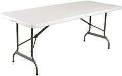 Bolero EDLP Rectangular Centre Folding Table, 6 feet Diameter, White