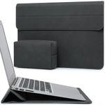 HYZUO 13.3-14 Inch Laptop Sleeve Case with Stand Feature for MacBook Pro 14 M5/M4/M3/M2/M1 2026-2021, MacBook Pro/Air 13.3, 13.5" 13.8" Surface Laptop, HP Spectre X360 13/14, Space Grey
