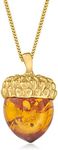 Ross-Simons Amber Acorn Pendant Nec