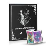 Pykaqil Diamond Painting Album A3, A3 Diamond Art Storage Book, Diamond Patinting Portable Storage Folder (Black Album A3-30 Pages, Holds 60 Sheets)