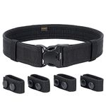 TACNEX Duty Belt w/Hook Lining 2" Police Duty Belts Law Enforcement Officer Nylon Outer/Inner Belt w/ 4 Belt Keepers