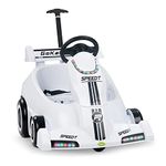 Baybee Electric Go Kart Car for Kids, Ride On Toy Kids Car with Music, Led Light, Push Handle | Ride on Baby Big Electric Car | Battery Operated Car for Kids to Drive 2 to 4 Years Boys Girls (White)