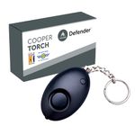 Defender Cooper Personal Attack Alarm with LED Torch - Personal Safety Device Keyring 130dB Siren - Police Recognised Standards Panic Alarm