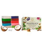 Khadi Natural Herbal Soap Gift Set | Handcrafted Essential Oil Soaps | Pure & Natural | Refreshing & Gentle Cleansing | Provides Naturally Glowing Skin | Pack of 10