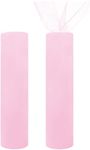 Handi Stitch 2 Pack Baby Pink Fabric Tulle Rolls - 30cm x 25m per Spool - Polyester Tulle Roll Netting for Birthday Parties, Gift Wrapping, Weddings, Decorations, Crafts, Bows, Tutu Skirts, Costumes