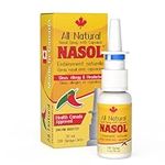 Nasol Capsaicin Nose Spray Decongestant Nasal Spray 1oz/30 ml - Natural Allergy Nose Spray For Stuffy Nose, Natural Sinus Spray, Nasal Decongestant Spray Providing Relief From Sinus Pressure, Headaches, Nasal and Sinus Congestion (1)