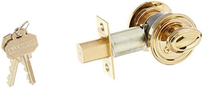 Baldwin Estate 8031.003 Low Profile Traditional Single Cylinder Deadbolt in Polished Brass