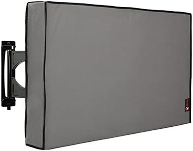 Outdoor Waterproof and Weatherproof TV Cover for 50 inch Outside Flat Screen TV - Grey