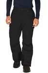 SkiGear Men's Snow Sports Cargo Pants, Black, Medium/34 Inseam