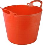 Easy Shopping 26 Litre Flexi Tub Garden Home Flexible Colour Rubber Storage Container Bucket Polyethylene Flex Tub- MADE IN U.K. (Orange)