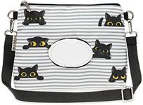 4 Nature Diaper Clutch Bag, Small and Cute Baby Bag for Mom with Wipes Holder and Bags Dispenser, Adjustable Straps for Cross Body (Kitty Paws)