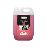 REMTO Bike & Car Tyre Polish 5 Liter Extreme Black Tyre Shine - Long Lasting Tyre Gloss & Dirt Repellent Formulation | Prevents Fading and Cracks | Non-Greasy Pleasant Fragrance (Strawberry - Pink)