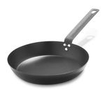 Merten & Storck Pre-Seasoned Carbon Steel Induction 10" Frying Pan Skillet, Oven Safe, Black