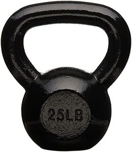 Amazon Basics Cast Iron Kettlebell with Enamel Finish, 25lbs / 11.3kgs, Black