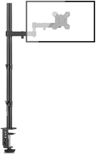 Bracwiser Single Fully Adjustable Standing Height Monitor Arm Stand Mount 800mm Tall for Monitor Computer Screen 13 15 17 19 20 22 23 24 26 27 30 32 inch VESA 75 100 (MD7821)