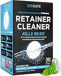 Retainer & Denture Cleaner Tablets - 4 Months Supply (120 pcs) - 3 Min Cleaning of Retainers & Aligner - Dental Cleaners for Odor & Plaque - Fresh & Bright Teeth, Mouth & Night Guard - USA Formulated